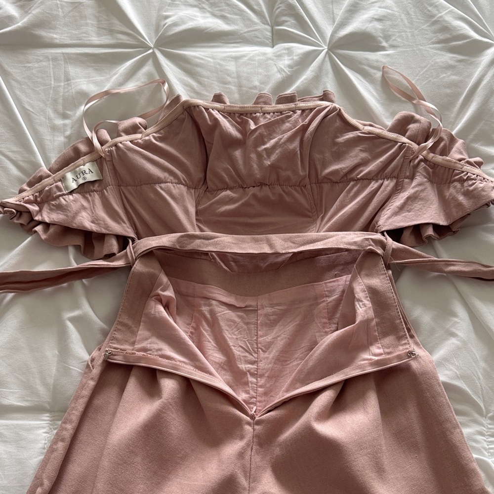 Aura Blush Ruffle Jumpsuit - Picture 5 of 8
